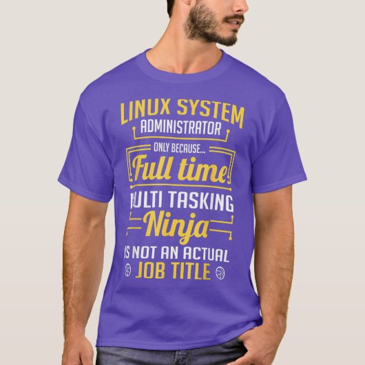 GNU Linu van de ontwikkelaar enkel Nr T-shirt (Voorkant)