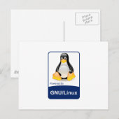 GNU/Linux Briefkaart (Voorkant / Achterkant)