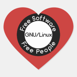 GNU/Linux Hart Sticker