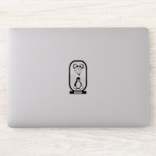 GNU Linux hiërogliefen cartouche Sticker (Computer)