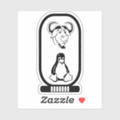 GNU Linux hiërogliefen cartouche Sticker (Vel)
