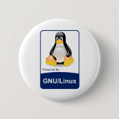 GNU/Linux Ronde Button 5,7 Cm (Voorkant)