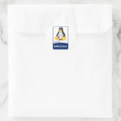 GNU/Linux Ronde Sticker (Tas)