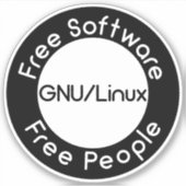 GNU/Linux Sticker (Voorkant)