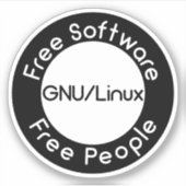GNU/Linux Sticker (Voorkant)
