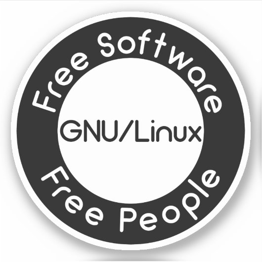 GNU/Linux Sticker (Voorkant)