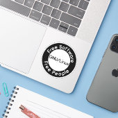 GNU/Linux Sticker (Laptop met iPhone)