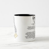 GNU/Linux Tux en GNU head + GPL v2 Preamble Tweekleurige Koffiemok (Center)