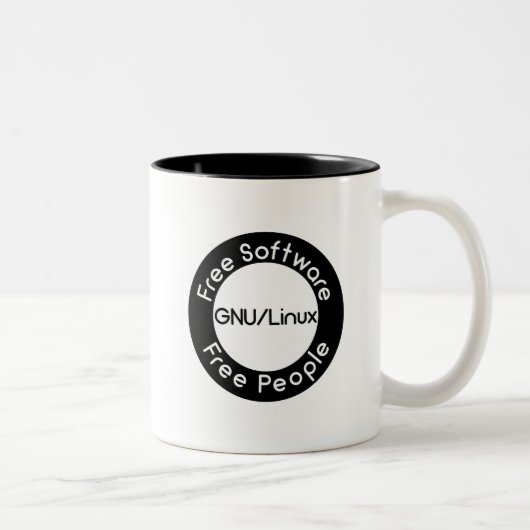 GNU/Linux Tweekleurige Koffiemok (Rechts)