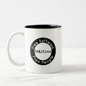 GNU/Linux Tweekleurige Koffiemok (Links)