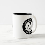 GNU/Linux Tweekleurige Koffiemok (Voorkant rechts)