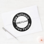 GNU/Linux Vierkante Sticker (Envelop)