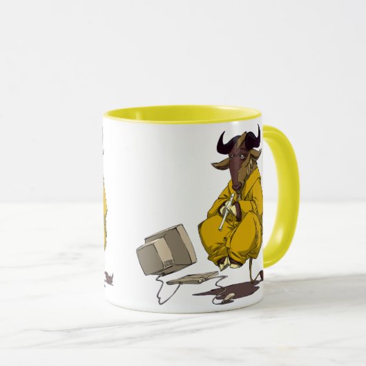 Gnu meditate levitate mok (Voorkant rechts)