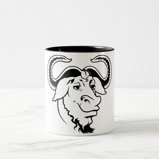 GNU Mug Tweekleurige Koffiemok (Center)