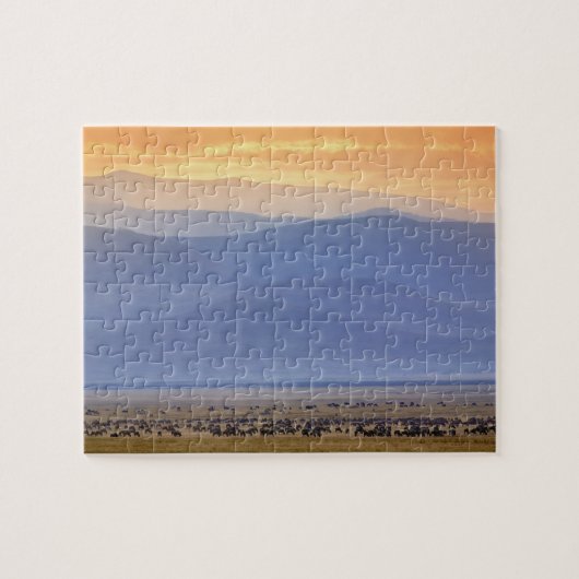 Gnu tijdens migratie, Connochaetes Legpuzzel (Horizontaal)