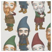 Gnummy Gnomes Pattern Stof (Close Up)