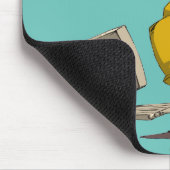 GNU's met spatten, mediteren en fluit spelen Muismat (Hoek)