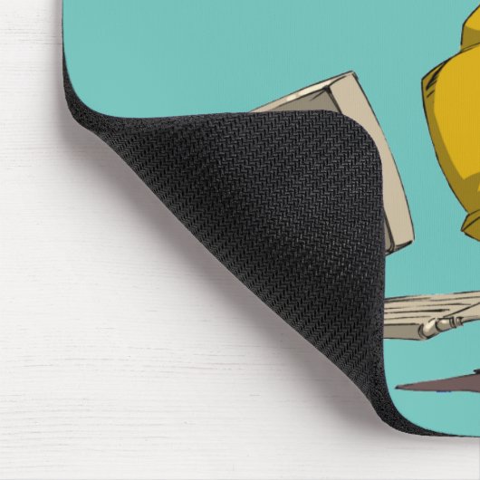 GNU's met spatten, mediteren en fluit spelen Muismat (Hoek)