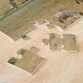 Gnu's, zebra's en giraffen legpuzzel (Zijkant)