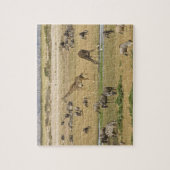 Gnu's, zebra's en giraffen legpuzzel (Verticaal)