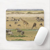 Gnu's, zebra's en giraffen muismat (Met muis)