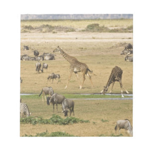 Gnu's, zebra's en giraffen notitieblok