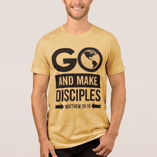 Go And Make Disciples Tri-Blend Shirt (Voorkant)