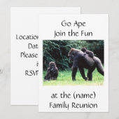 **GO APE** FAMILIEVERZOEK OF INVITE KAART (Voorkant / Achterkant)