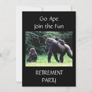 **GO APE** INVITATIE VAN GEZINSEERDE AFTREK KAART