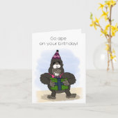 Go Ape Verjaardag Kaart (Gele Bloem)