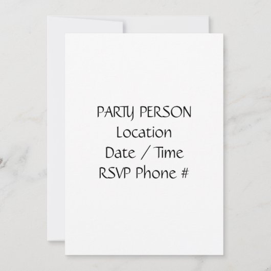 **GO APE** VERJAARDAG UITNODIGING (Achterkant)