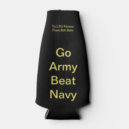 Go Army Beat Navy Beer Bottle Cozy Flesjeskoeler (Voorkant)