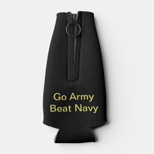 Go Army Beat Navy Beer Bottle Cozy Flesjeskoeler (Achterkant)