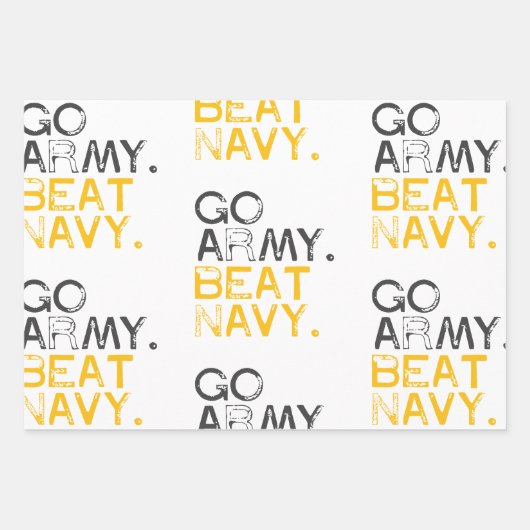 Go Army versloeg Navy Inpakpapier Vel (Voorkant 3)