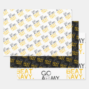 Go Army versloeg Navy Inpakpapier Vel