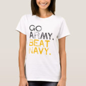 Go Army versloeg Navy T-shirt (Voorkant)