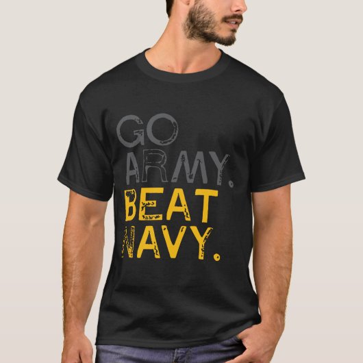 Go Army versloeg Navy T-shirt (Voorkant)