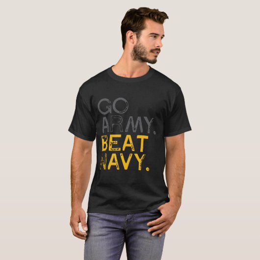 Go Army versloeg Navy T-shirt (Voorkant volledig)
