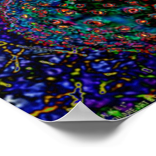 "Go Ask Alice" Abstracte Psychedelic Mushroom Art Poster (Hoek)