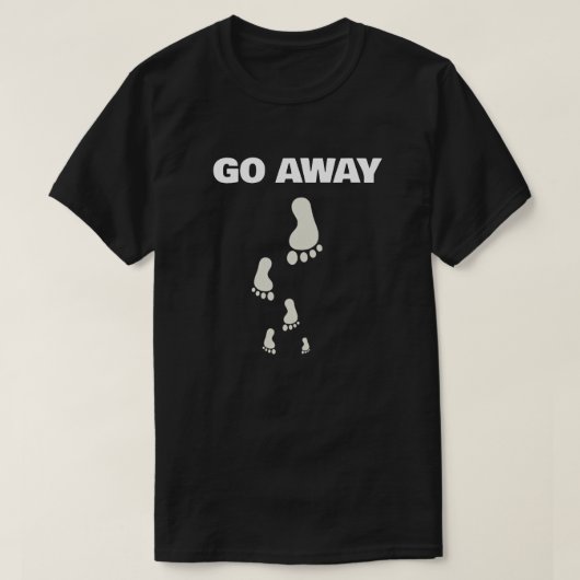 Go away attitude  t-shirt (Design voorkant)