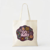GO AWAY Funny Floral Schattige Daisy Hand-Drawn Tote Bag (Voorkant)