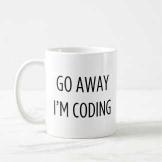 Go Away I'm Coding beroemd gemaakt door Funny Prog Koffiemok