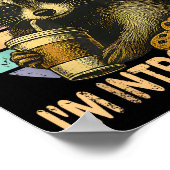 Go Away I'm Introverting Funny Raccoon Sarcastic Poster (Hoek)