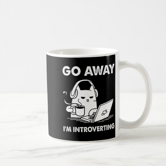 Go Away I'm Introverting  Koffiemok (Rechts)