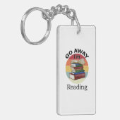 Go Away I'm Reading Funny Book Reader Bookworm Sleutelhanger (Voorkant Links)