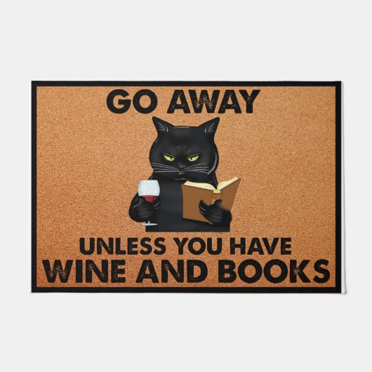 Go Away Unless You Have Wine And Books Deurmat (Voorkant)
