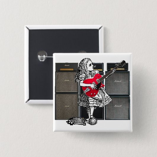 Go Ax Alice Pin Vierkante Button 5,1 Cm (Voorkant /achterkant)