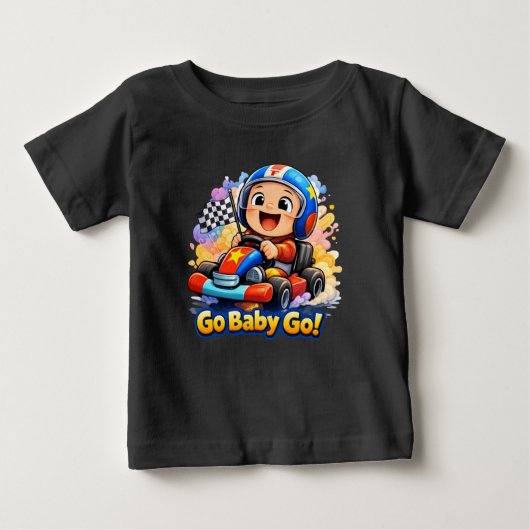 Go Baby Go Cute Racing Toddler Illustration (Voorkant)