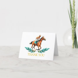 Go Baby Go, Greenery Horse Race Dank je wel kaart