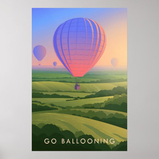 Go Ballooning Travel Poster (Voorkant)